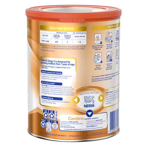 NAN A2 Stage 3 Toddler Milk Drink From 1 Year 800g