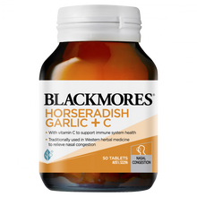Load image into Gallery viewer, Blackmores Horseradish Garlic + C 50 Tablets