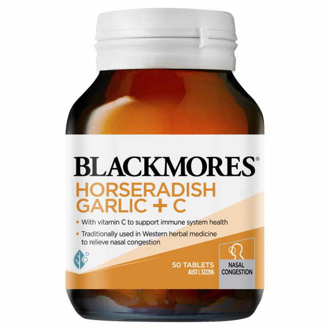 Blackmores Horseradish Garlic + C 50 Tablets