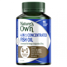 Load image into Gallery viewer, Nature&#39;s Own 4 in 1 Concentrated Fish Oil 90 Capsules