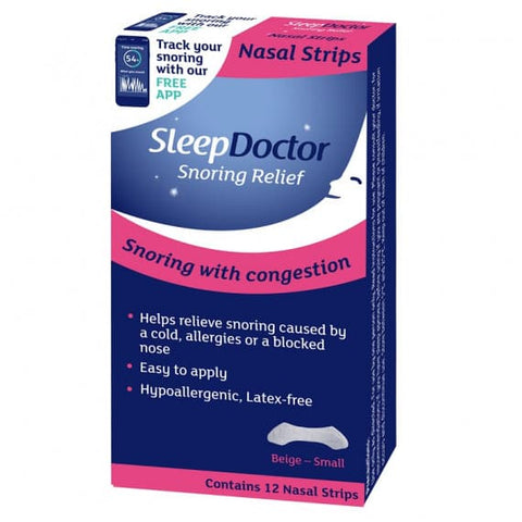 SleepDoctor Snoring Relief Nasal Strips Small 12 Pack