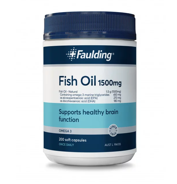 Faulding Remedies Fish Oil 1500mg 200 Capsules