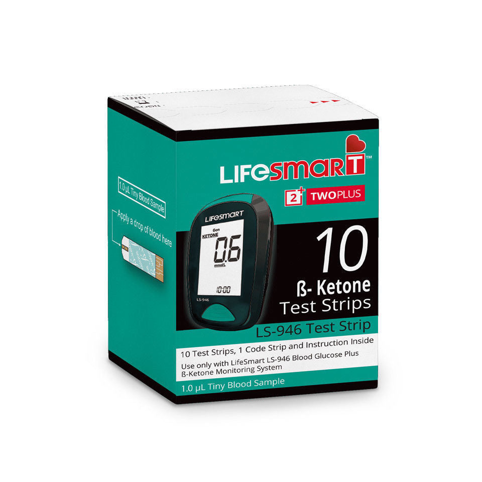 LifeSmart 2TwoPlus Ketone Test Strips (For LS-946) 10 [Abbott Optium Neo Ketone Alternative]- expiry 6/26