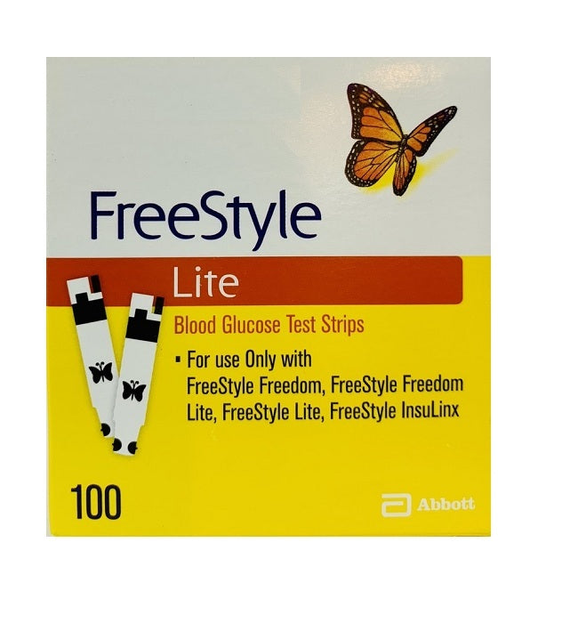 Abbott Freestyle LITE Blood Glucose Test Strips (100 Tests)