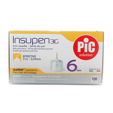 Insupen Pen Insulin Needle 31g 6mm 100