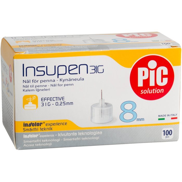 Insupen Pen Insulin Needle 31g 8mm 100