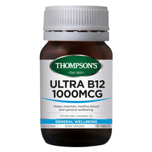 Load image into Gallery viewer, Thompson&#39;s Ultra B12 1000mcg 100 Tablets