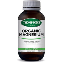 Load image into Gallery viewer, Thompson&#39;s Organic Magnesium 120 Tablets