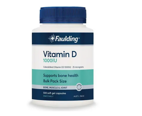 Faulding Remedies Vitamin D 1000IU 500 Soft Gel Capsules