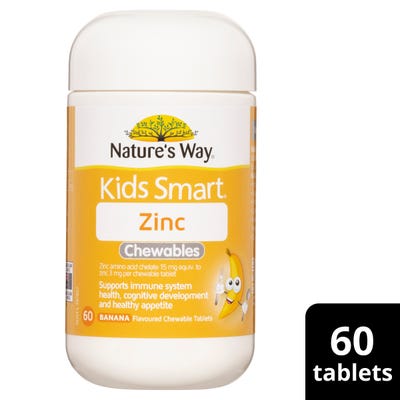 Nature's Way Kids Smart Zinc Chewables Banana 60 Tablet