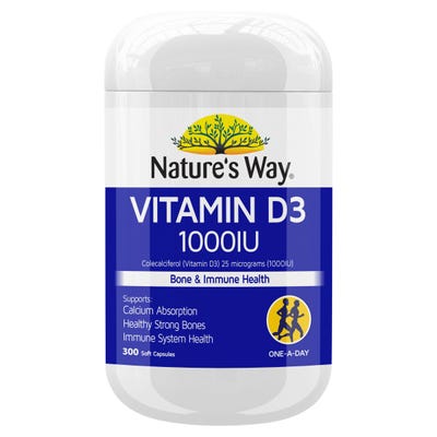 Nature's Way Vitamin D3 1000IU 300 Capsules