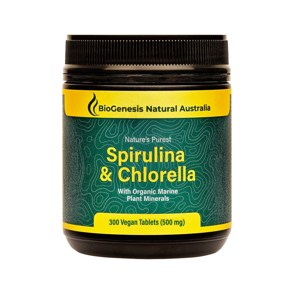 BioGenesis Natural Australia Spirulina & Chlorella with Organic Marine Plant Minerals 500mg 300 Tablets