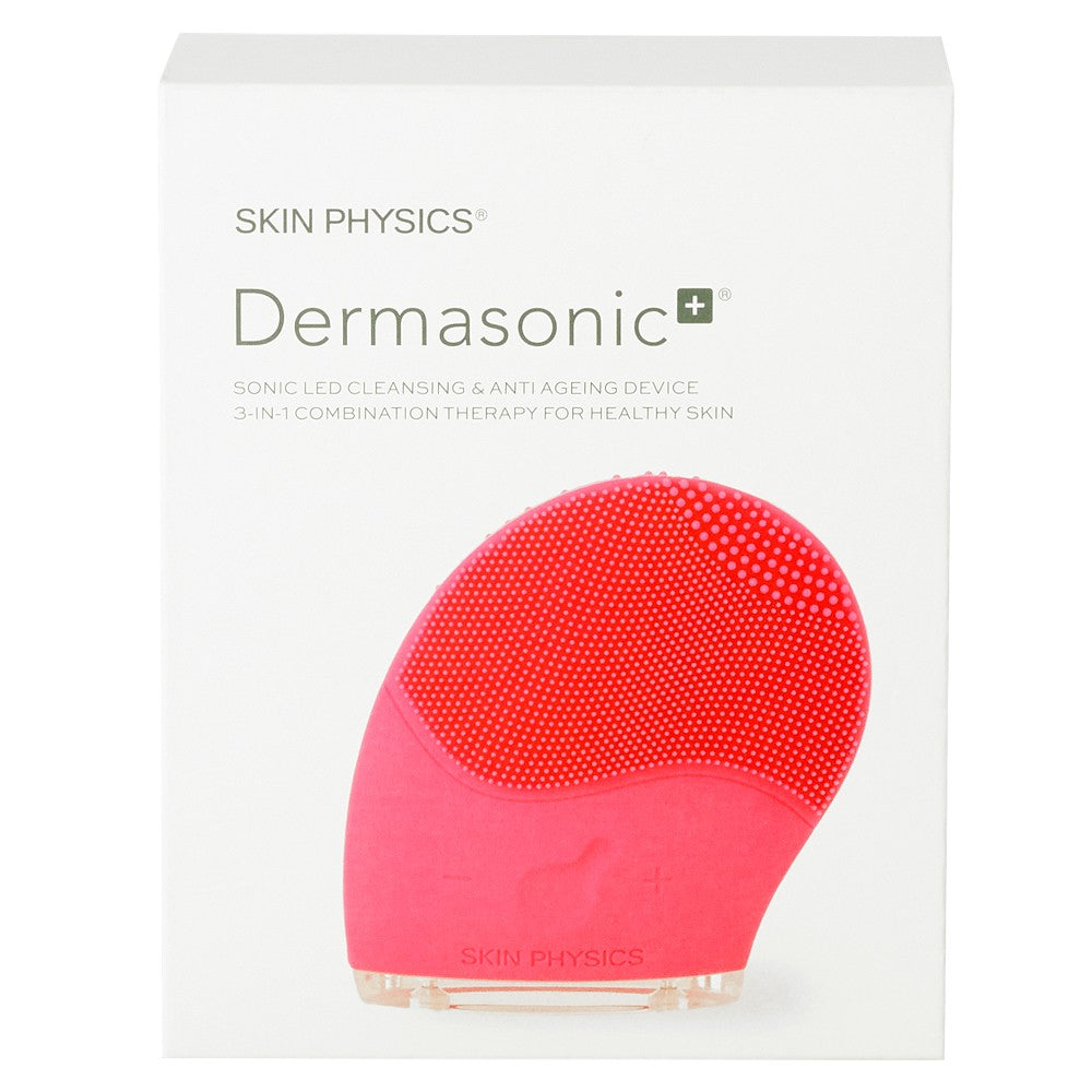 Skin Physics Dermasonic + Sonic Cleanser & Anti-Ageing Device - Hot Pink