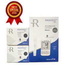 Load image into Gallery viewer, Bundle Rightest GM700SB Blood Glucose Monitoring System + GS700 Blood Glucose Test 100 Strips x2