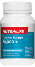 Load image into Gallery viewer, Nutra-Life Grape Seed 50,000 + 120 Capsules
