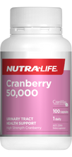 Load image into Gallery viewer, Nutra-Life Cranberry 50,000mg 100 Capsules