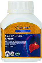 Load image into Gallery viewer, VITATREE Super Liver Detox With Milk Thistle 38000 100 Capsules