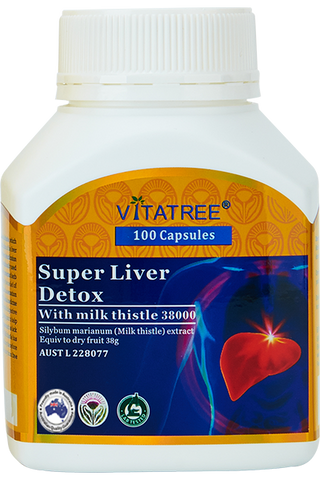 VITATREE Super Liver Detox With Milk Thistle 38000 100 Capsules