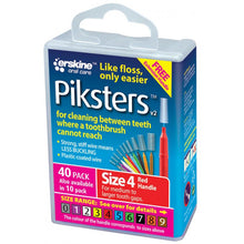 Load image into Gallery viewer, Piksters Interdental Brushes Size 4 Red 40 Pack
