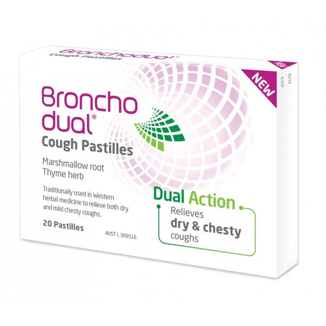 Bronchodual Cough Pastilles Dual Action 20 Pack