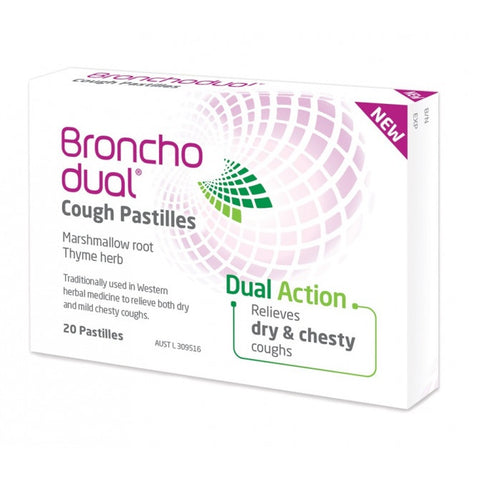 Bronchodual Cough Pastilles Dual Action 20 Pack