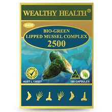 Load image into Gallery viewer, Wealthy Health Bio-Green Lipped Mussel Complex 2500 180 Capsules