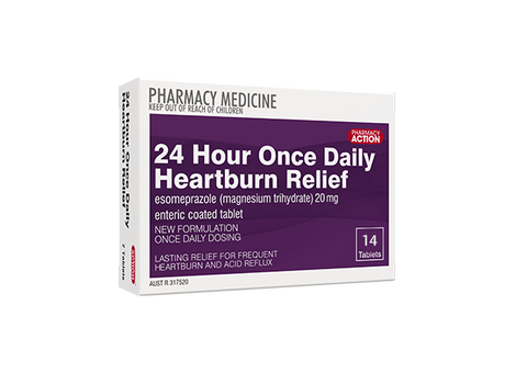 Pharmacy Action 24 Hour Once Daily Heartburn Relief 14 Tablets (Limit ONE per Order)