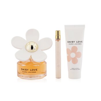 Marc Jacobs Daisy Love Coffret 3 Piece Set - Eau De Toilette Spray 100mL + Body Lotion 75mL + Eau De Toilette Spray 10mL