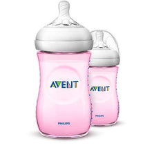 Load image into Gallery viewer, AVENT BOTTLE NATURAL PINK 260ML 2PK