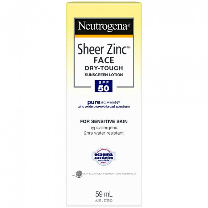 Neutrogena Sheer Zinc Face Lotion SPF50 59mL