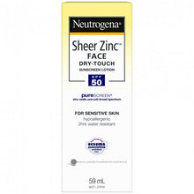 Load image into Gallery viewer, Neutrogena Sheer Zinc Face Lotion SPF50 59mL