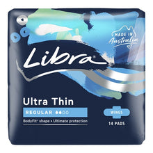 Load image into Gallery viewer, Libra Ultra Thin Regular Pads with Wings 14 Pack