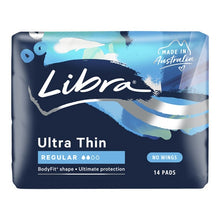Load image into Gallery viewer, Libra Ultra Thin Regular Pads No Wings 14 Pack