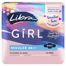 Load image into Gallery viewer, Libra Girl Regular Pads with Wings 12 Pack