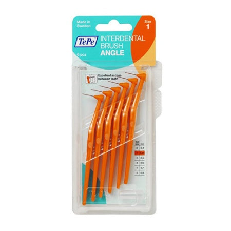 TePe Interdental Brush Angle Orange (ISO Size 1) 0.45mm 6 Pack