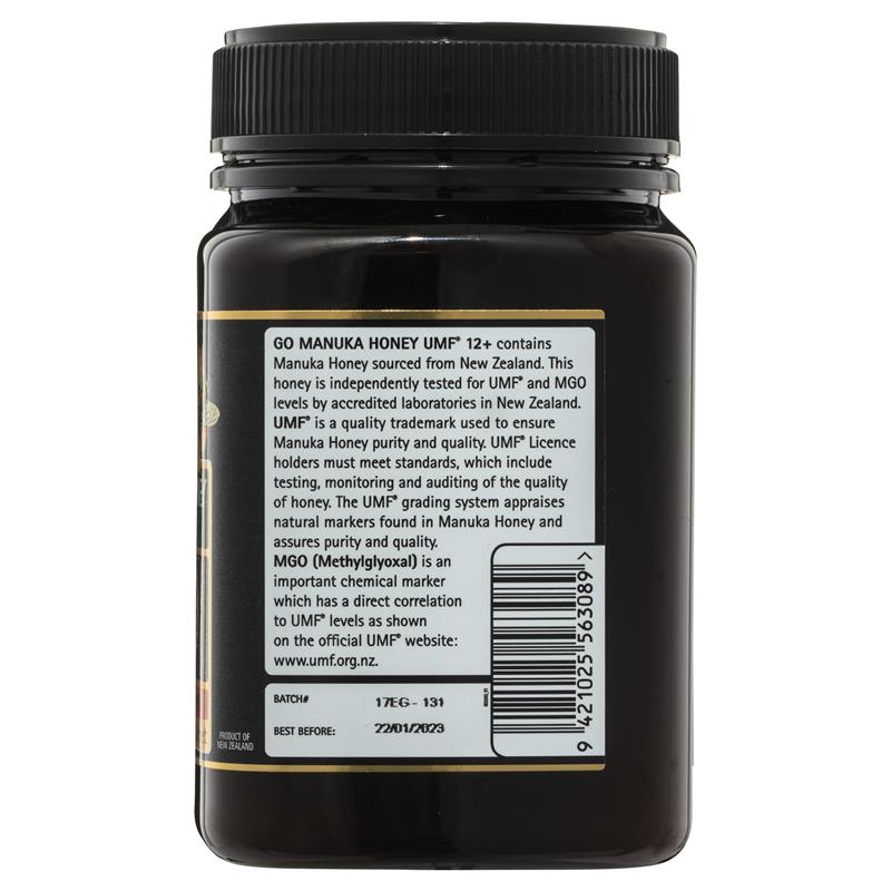 GO Healthy Manuka Honey UMF 12+ (MGO 350+) 500gm