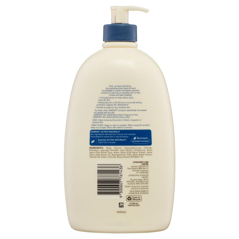 Aveeno Active Naturals Skin Relief Moisturising Lotion Fragrance Free 1L