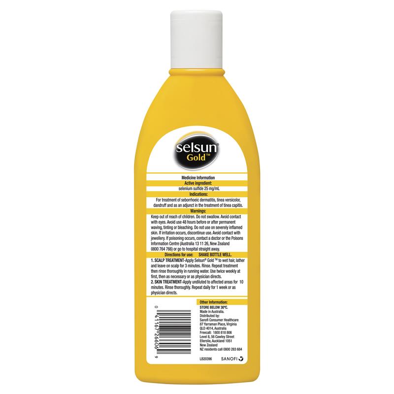 Selsun Gold 375mL - Anti-Dandruff Treatment Shampoo