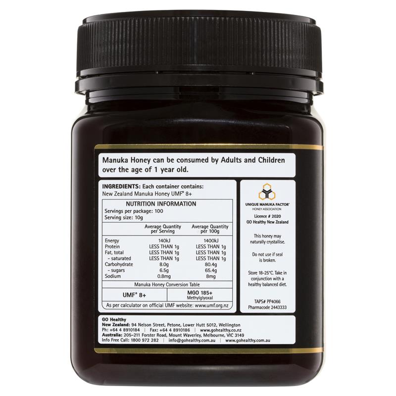 GO Healthy Manuka Honey UMF 8+ (MGO Healthy 185+) 1kg