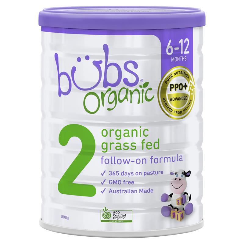Bubs Organic 2 GrassFed Follow-on Milk Formula 800g