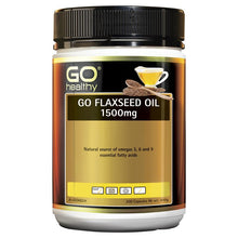 Load image into Gallery viewer, Go Healthy Flaxseed Oil 1500mg 200 Softgel Capsules