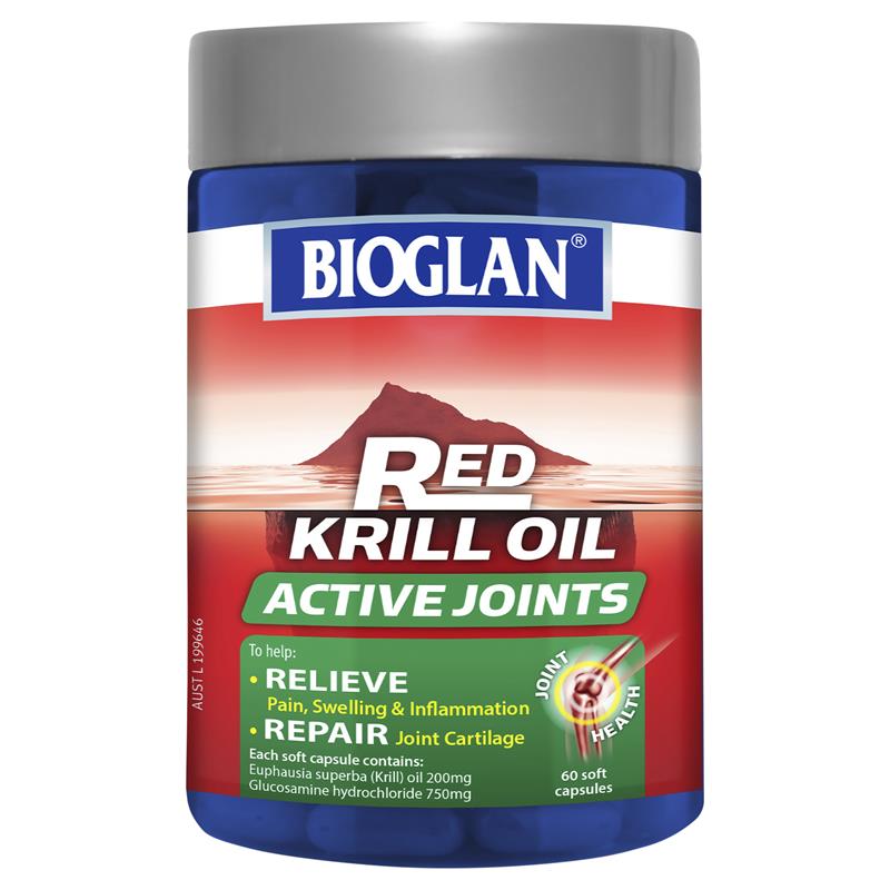 Bioglan Red Krill Oil Active Joints 60 Soft Capsules