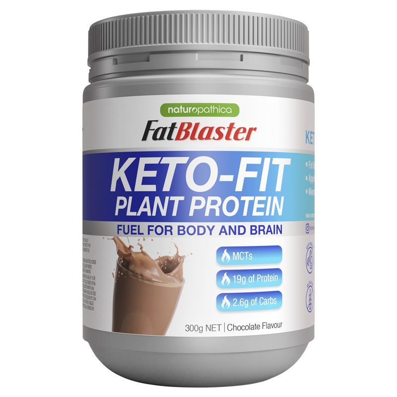 Naturopathica Fatblaster Keto Fit Plant Protein Shake Chocolate 300g
