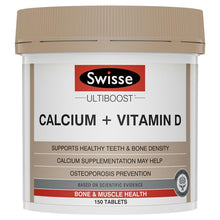 Load image into Gallery viewer, Swisse Ultiboost Calcium + Vitamin D 150 Tablets