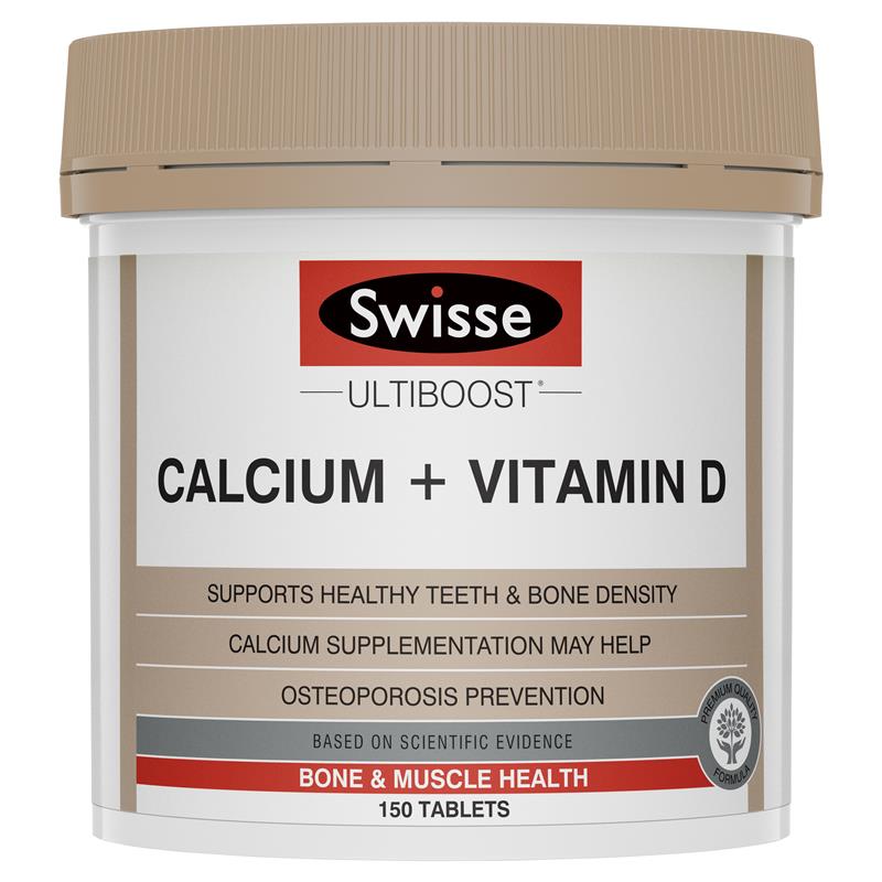 Swisse Ultiboost Calcium + Vitamin D 150 Tablets