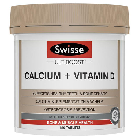 Swisse Ultiboost Calcium + Vitamin D 150 Tablets