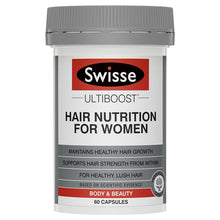 Load image into Gallery viewer, SWISSE Ultiboost Hair Nutrition For Women 60 Capsules
