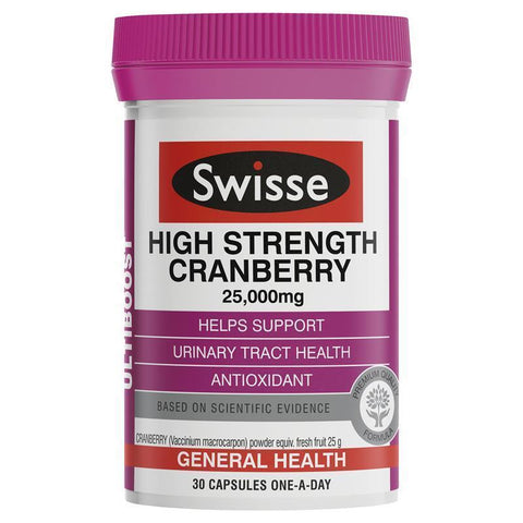SWISSE Ultiboost High Strength Cranberry 25000mg 30 Capsules