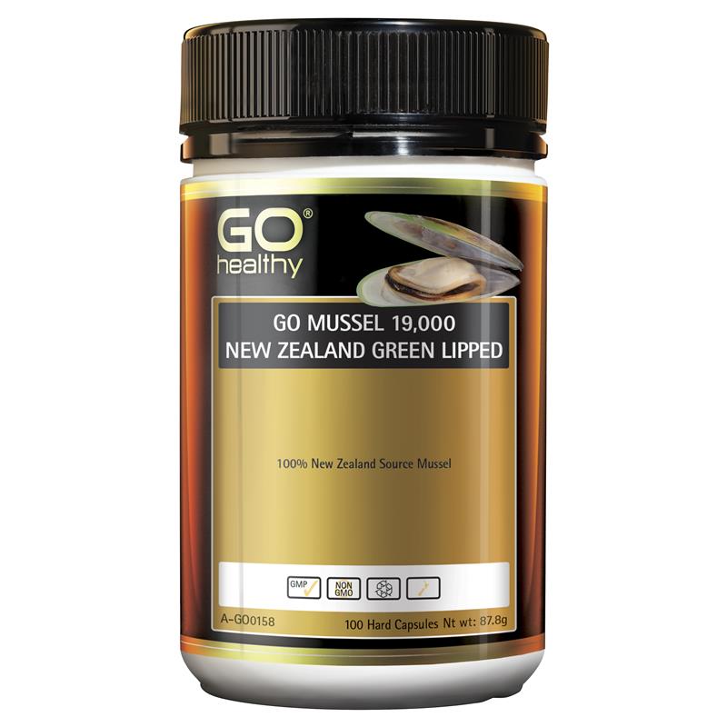 Go Healthy Mussel NZ Green Lipped 19000mg 100 Hard Capsule (ships June )