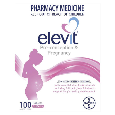 Elevit Pregnancy Multivitamin Tablets 100 Pack (100 Days) (Limit of ONE per Order)